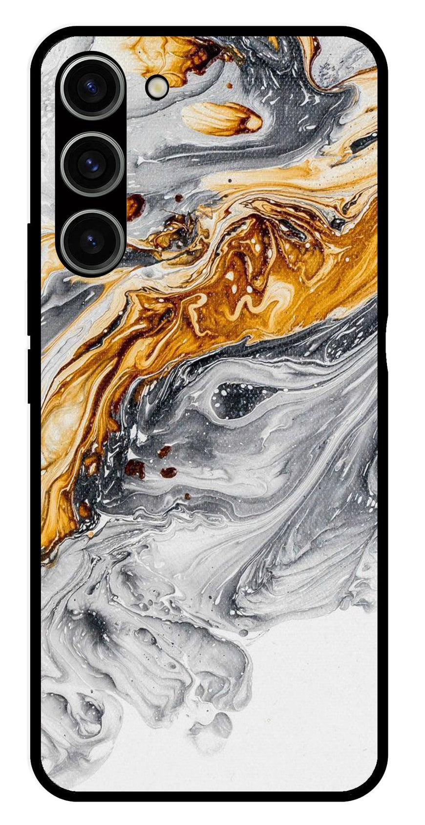 Marble Pattern Metal Mobile Case for Samsung Galaxy S23 5G   (Design No -36)