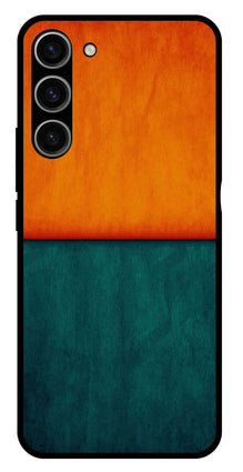 Orange Green Pattern Metal Mobile Case for Samsung Galaxy S23 Plus 5G