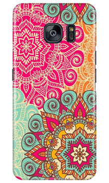 Rangoli art Mobile Back Case for Samsung Galaxy S7 Edge (Design - 6)