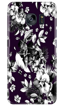 white flowers Mobile Back Case for Samsung Galaxy S7 Edge (Design - 7)