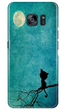 Moon cat Mobile Back Case for Samsung Galaxy S7 Edge (Design - 70)