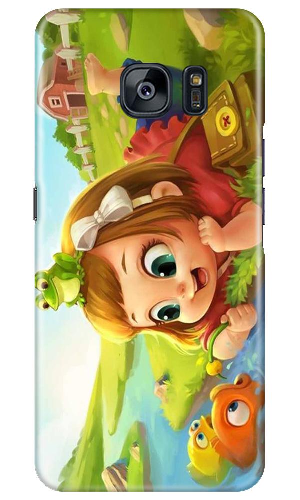 Baby Girl Mobile Back Case for Samsung Galaxy S7 Edge (Design - 339)