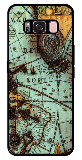 Map Design Metal Mobile Case for Samsung Galaxy S8 Plus   (Design No -54)