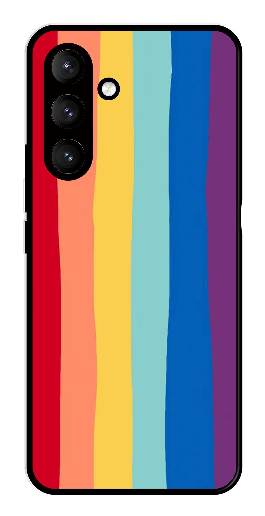 Rainbow MultiColor Metal Mobile Case for Samsung Galaxy S24 Plus 5G   (Design No -03)