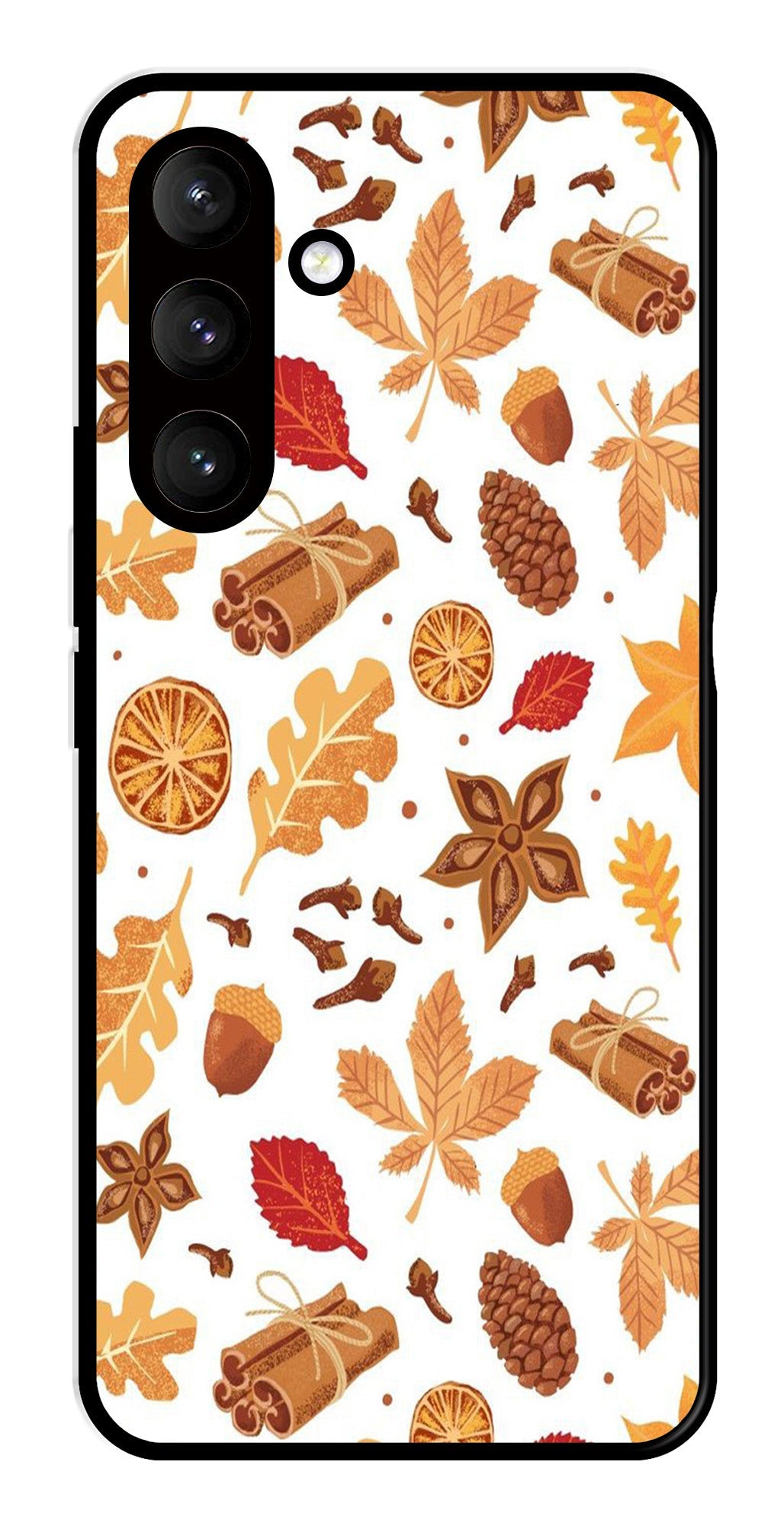 Autumn Leaf Metal Mobile Case for Samsung Galaxy S24 Plus 5G   (Design No -19)