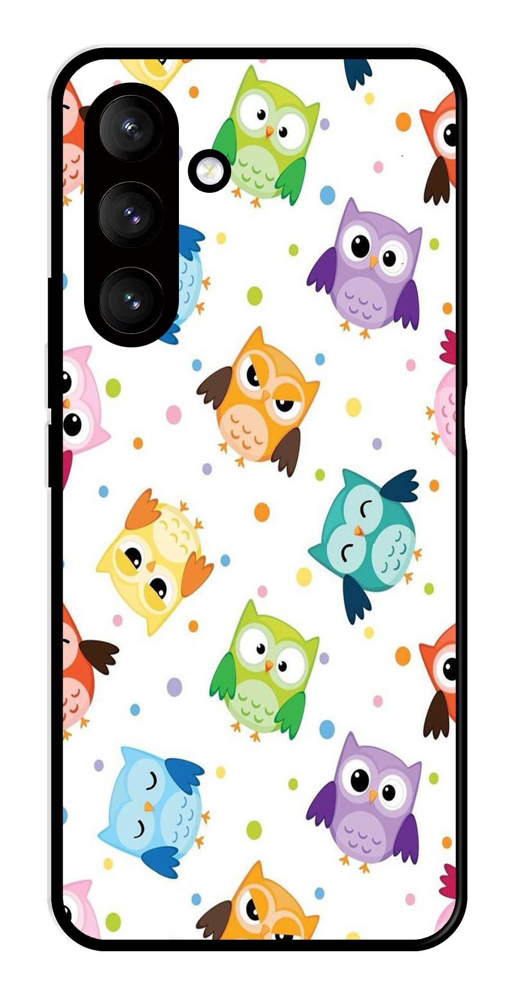 Owls Pattern Metal Mobile Case for Samsung Galaxy S24 Plus 5G   (Design No -20)