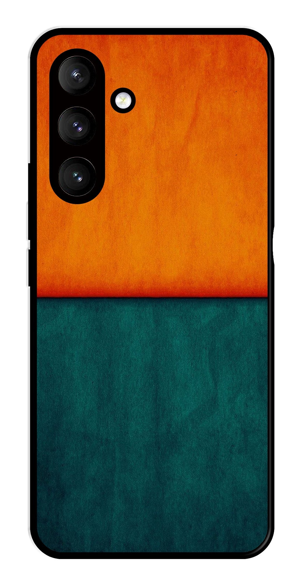 Orange Green Pattern Metal Mobile Case for Samsung Galaxy S24 Plus 5G   (Design No -45)