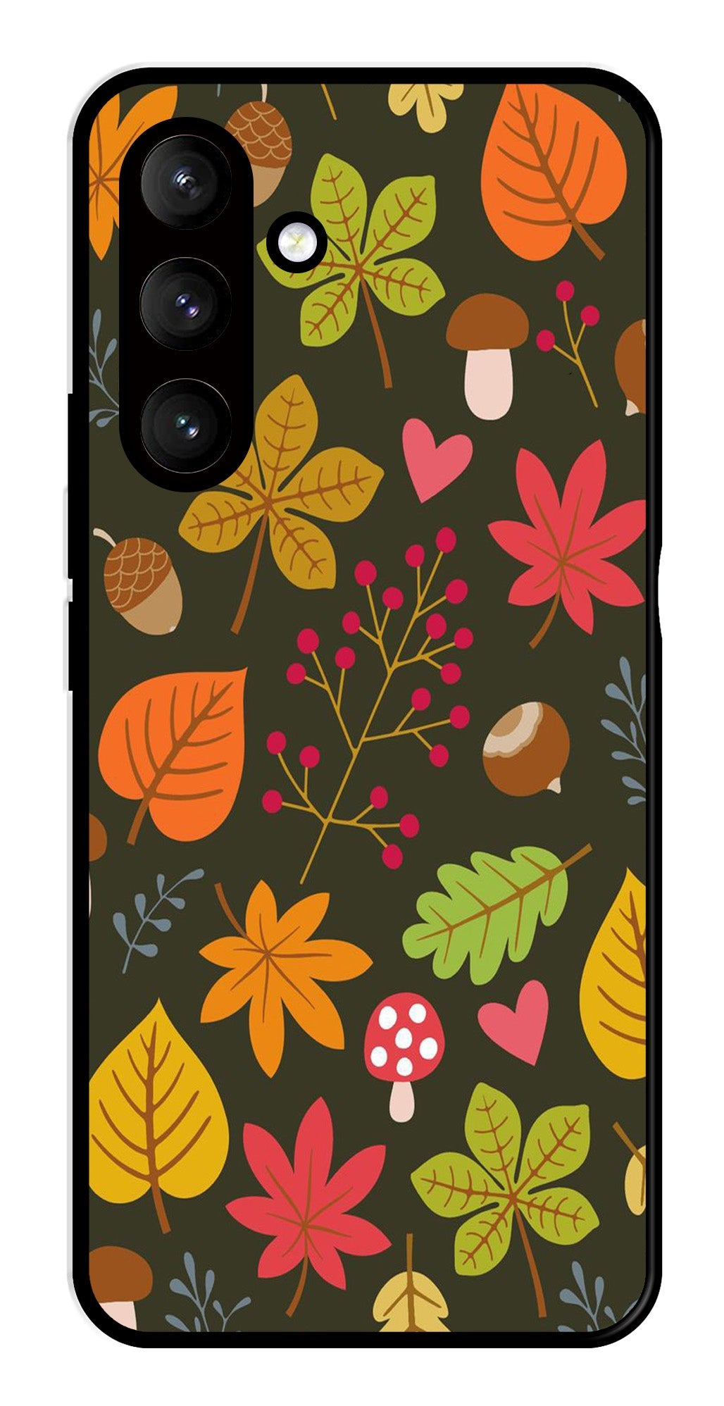 Leaves Design Metal Mobile Case for Samsung Galaxy S24 Plus 5G   (Design No -51)