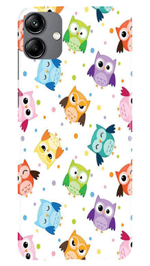 Owl Baground Pattern shore Mobile Back Case for Samsung Galaxy M04 (Design - 13)