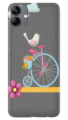 Sparron with cycle Mobile Back Case for Samsung Galaxy M04 (Design - 34)