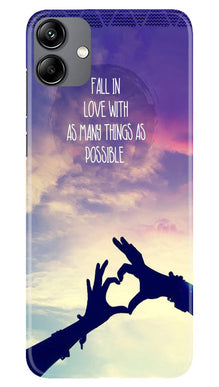 Fall in love Mobile Back Case for Samsung Galaxy M04 (Design - 50)