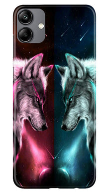 Wolf fight Mobile Back Case for Samsung Galaxy A04 (Design - 190)