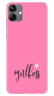 Girl Boss Pink Mobile Back Case for Samsung Galaxy A04 (Design - 238)