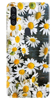 White flowers2 Mobile Back Case for Samsung Galaxy A11 (Design - 62)