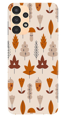 Leaf Pattern Art Mobile Back Case for Samsung Galaxy A13  (Design - 132)