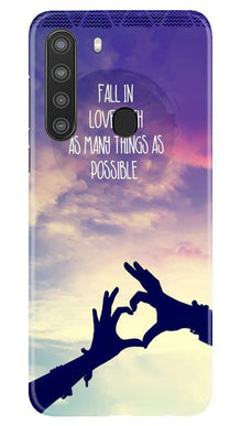 Fall in love Mobile Back Case for Samsung Galaxy A21 (Design - 50)