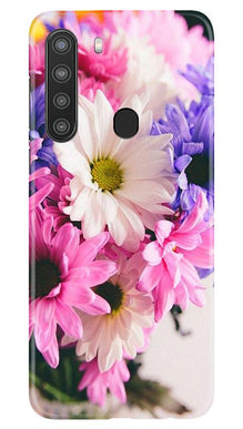 Coloful Daisy Mobile Back Case for Samsung Galaxy A21 (Design - 73)