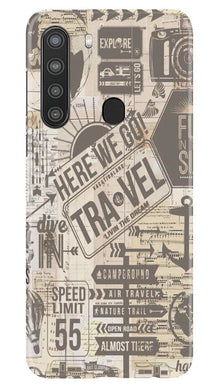 Travel Mobile Back Case for Samsung Galaxy A21  (Design - 104)