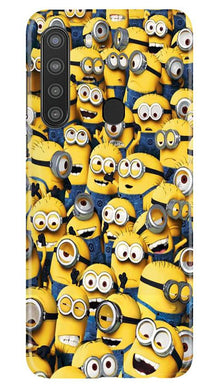 Minions Mobile Back Case for Samsung Galaxy A21  (Design - 126)