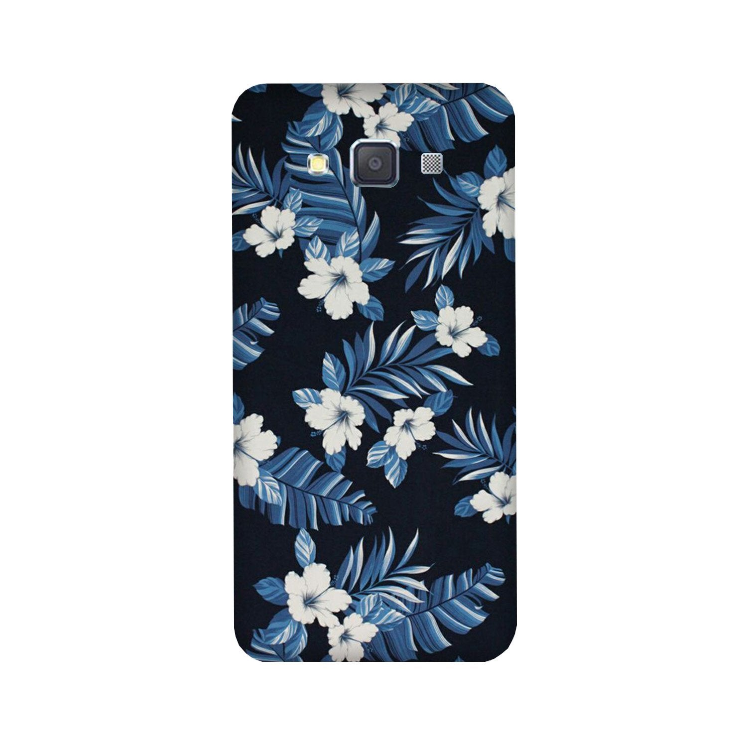 White flowers Blue Background2 Case for Galaxy E5