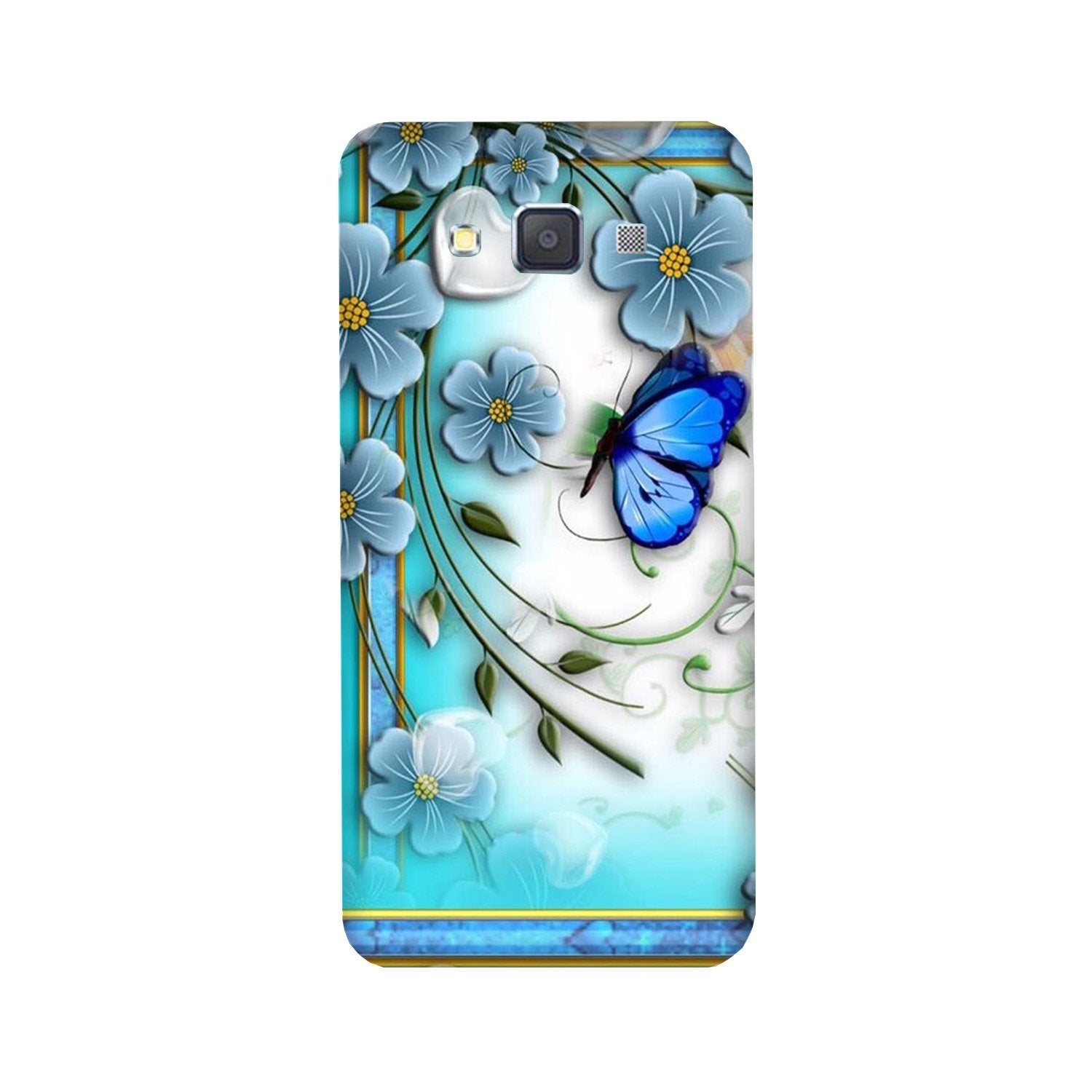 Blue Butterfly Case for Galaxy E5