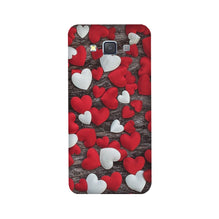 Red White Hearts Case for Galaxy E7  (Design - 105)