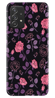Rose Black Background Mobile Back Case for Samsung Galaxy A73 5G (Design - 27)
