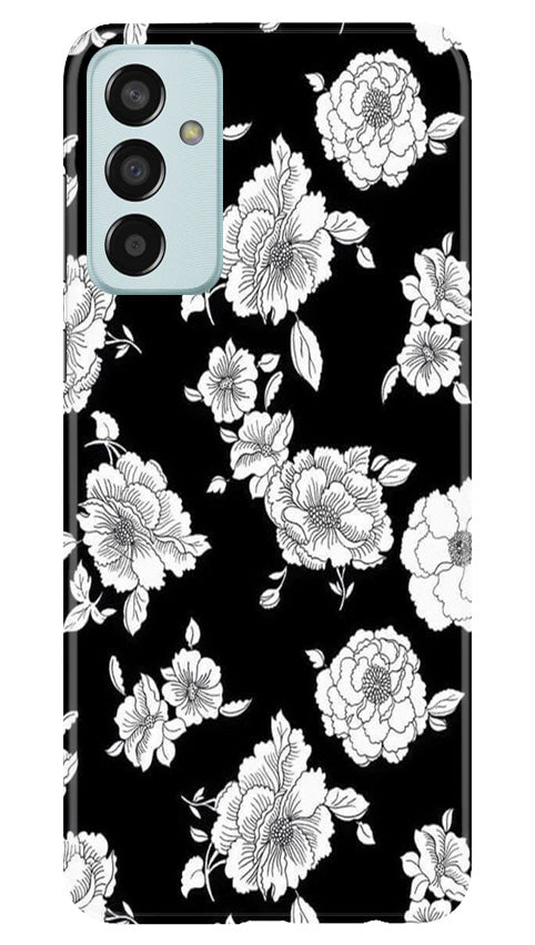 White flowers Black Background Case for Samsung Galaxy M13