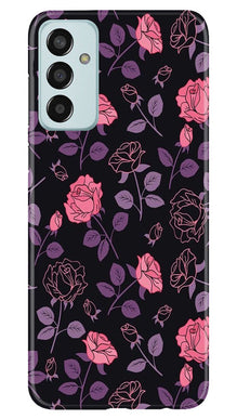 Rose Black Background Mobile Back Case for Samsung Galaxy M13 (Design - 27)