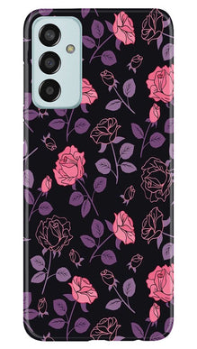 Rose Black Background Mobile Back Case for Samsung Galaxy F13 (Design - 27)