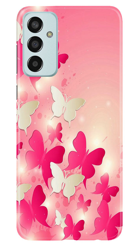 White Pick Butterflies Case for Samsung Galaxy M13