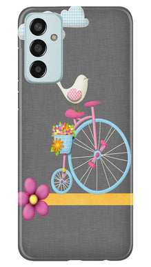 Sparron with cycle Mobile Back Case for Samsung Galaxy M13 (Design - 34)