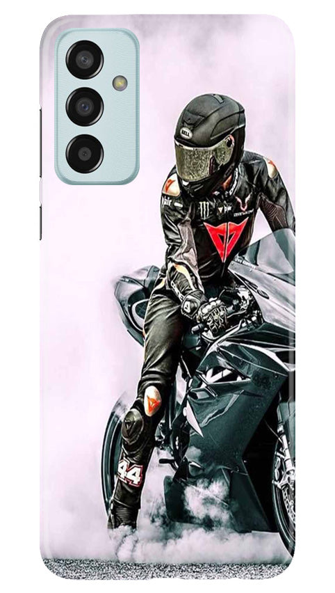 Biker Mobile Back Case for Samsung Galaxy M13 (Design - 342)