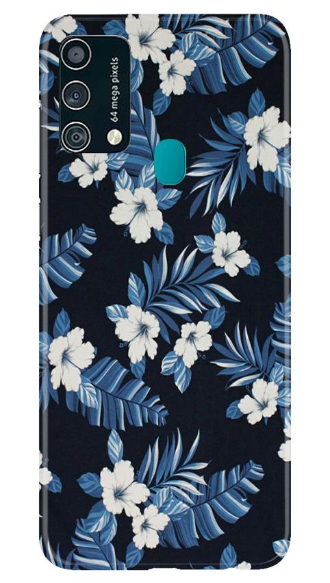 White flowers Blue Background2 Case for Samsung Galaxy F41