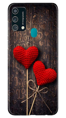 Red Hearts Mobile Back Case for Samsung Galaxy F41 (Design - 80)