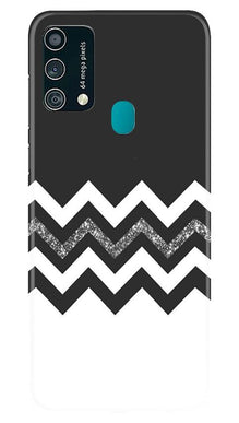 Black white Pattern2Mobile Back Case for Samsung Galaxy F41 (Design - 83)