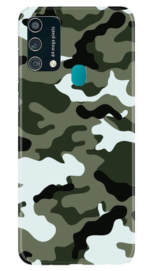 Army Camouflage Mobile Back Case for Samsung Galaxy F41  (Design - 108)