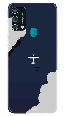 Clouds Plane Mobile Back Case for Samsung Galaxy F41 (Design - 196)