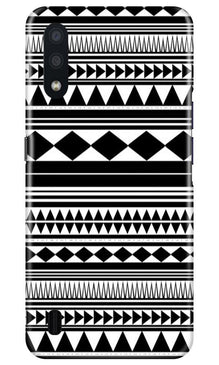 Black white Pattern Mobile Back Case for Samsung Galaxy M01 (Design - 5)