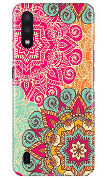 Rangoli art Mobile Back Case for Samsung Galaxy M01 (Design - 6)