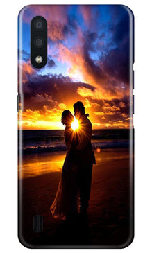 Couple Sea shore Mobile Back Case for Samsung Galaxy M01 (Design - 13)