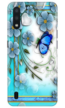 Blue Butterfly Mobile Back Case for Samsung Galaxy M01 (Design - 21)