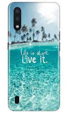 Life is short live it Mobile Back Case for Samsung Galaxy M01 (Design - 45)