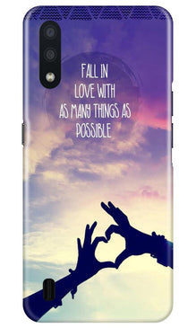 Fall in love Mobile Back Case for Samsung Galaxy M01 (Design - 50)