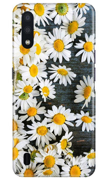 White flowers2 Mobile Back Case for Samsung Galaxy M01 (Design - 62)