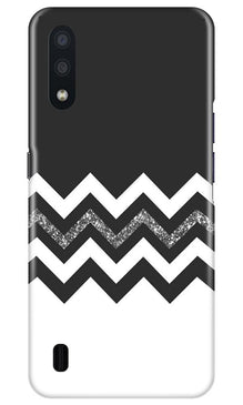 Black white Pattern2Mobile Back Case for Samsung Galaxy M01 (Design - 83)