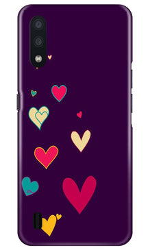 Purple Background Mobile Back Case for Samsung Galaxy M01  (Design - 107)