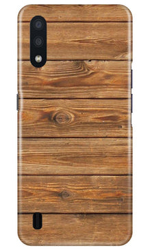 Wooden Look Mobile Back Case for Samsung Galaxy M01  (Design - 113)