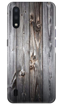 Wooden Look Mobile Back Case for Samsung Galaxy M01  (Design - 114)