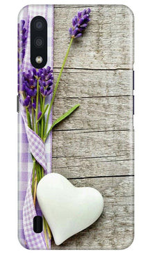 White Heart Mobile Back Case for Samsung Galaxy M01 (Design - 298)